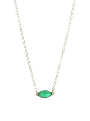Ila Emerald & 14k Yellow Gold Pendant Necklace