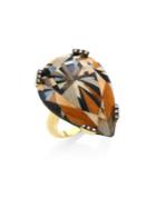 Silvia Furmanovich 18k Yellow Gold And Diamonds Marquetry Ring