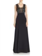 Black Halo Cecilia Sleeveless Solid Gown