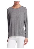 Saks Fifth Avenue X Majestic Filatures Soft-touch Pleated Back Tee