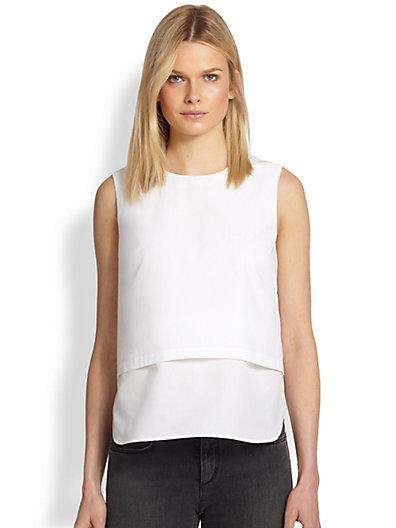Theory Sheltered Layered Cotton Tank