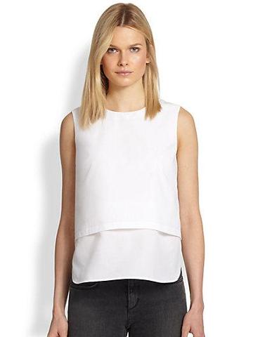 Theory Sheltered Layered Cotton Tank