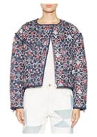 Isabel Marant Etoile Manae Floral Quilted Linen Jacket