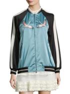 Red Valentino Embroidered Beach Bomber Jacket