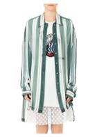 Marc Jacobs Redux Grunge Wide Stripe Silk Chiffon Shirt