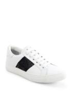 Marc Jacobs Empire Strass Leather Lace-up Sneakers