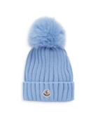 Moncler Fox Fur Wool Beretto Hat