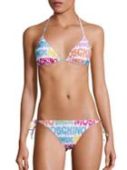 Moschino Logo String Bikini Set