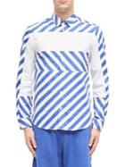 Kenzo Diagonal Stripes Cotton Button-down Shirt