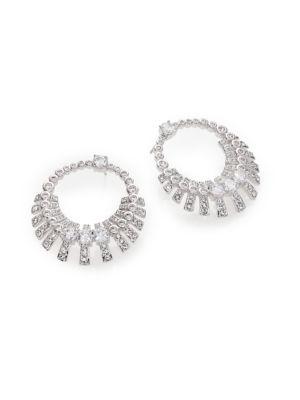 Adriana Orsini Decadence Crystal Drop Hoop Earrings