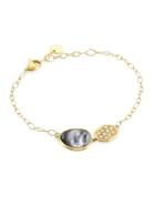 Marco Bicego Diamond Lunaria Bracelet With Black Mother-of-pearl