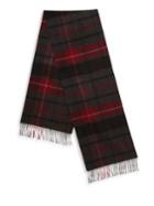 Hickey Freeman Plaid Patterned Cashmere Scarf