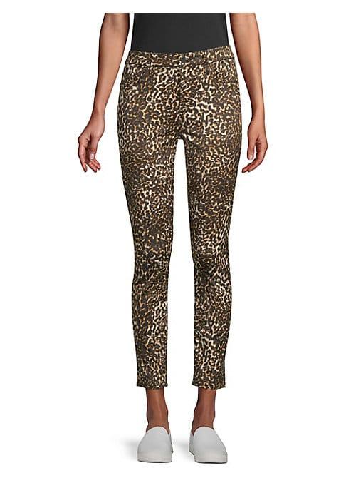 Jen7 By 7 For All Mankind Cheetah Print Skinny Jeans