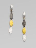 Gurhan 24k Yellow Gold & Sterling Silver Teardrop Drop Earrings