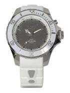 Kyboe Reflector White Silicone & Stainless Steel Strap Watch/48mm