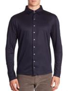 Saks Fifth Avenue Collection Cotton Blend Button-down Shirt