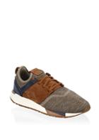 New Balance Leather & Knit Sneakers
