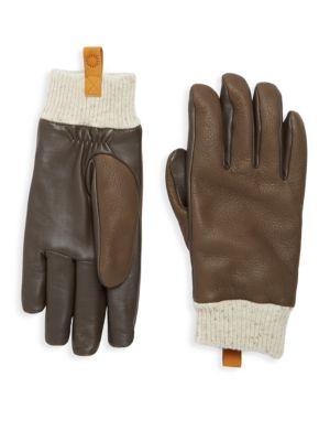 Ugg Casual Leather & Shearling Smart Gloves