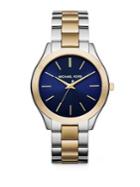 Michael Kors Slim Runway Two-tone Stainless Steel Bracelet Watch