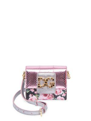 Dolce & Gabbana Rose Print Mini Crossbody Bag