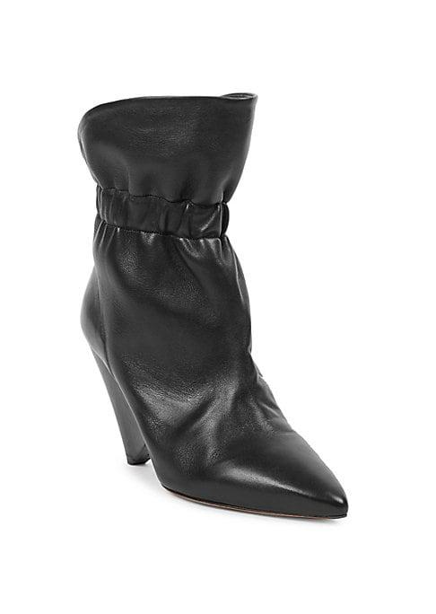 Isabel Marant Lileas Leather Cone Heel Ankle Boots