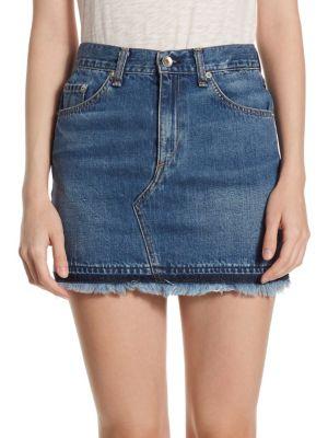 Rag & Bone/jean Dive High-rise Cotton Mini Skirt