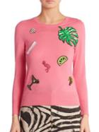 Marc Jacobs Long Sleeve Patch Sweater