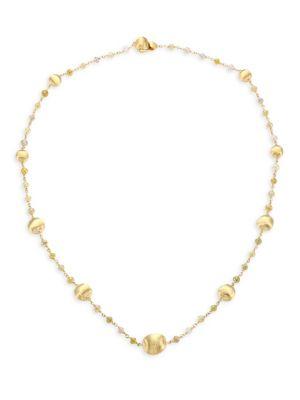 Marco Bicego Africa Diamond Beaded Gold Necklace