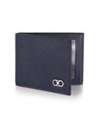Salvatore Ferragamo Ten-forty One Pebbled Leather Trifold Wallet