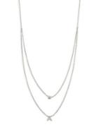 Ef Collection Initial & Diamond Bezel Pendant Necklace