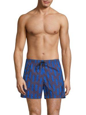 Dan Ward Geometric-print Swim Shorts