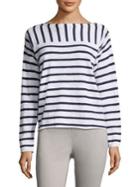 Eileen Fisher Striped Button Sweater