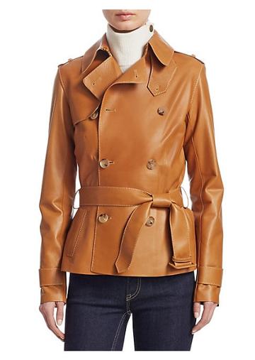 Ralph Lauren Collection Iconic Style Buffy Leather Trench Jacket