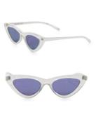 Le Specs Luxe The Last Lolita Clear Mirrored Sunglasses