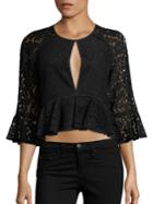 Likely Avers Lace Peplum Top
