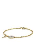 David Yurman Cable Collectibles Lock Bracelet With Diamonds In Gold