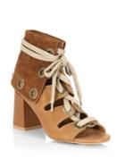 See By Chloe Selma Leather Lace-up Booties