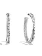 David Yurman Crossover Extra-large Hoop Earrings With Diamonds