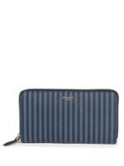 Givenchy Slg Striped Leather Zip-around Wallet
