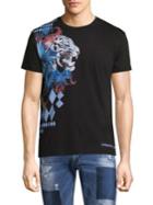 Versace Jeans Tiger Floral Graphic Cotton Tee