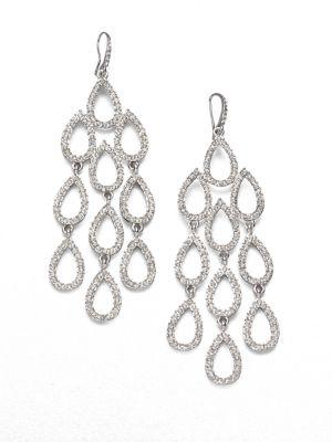 Abs By Allen Schwartz Jewelry Pave Chandelier Earrings