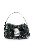 Fendi Baguette Paillette-embellished Leather Shoulder Bag