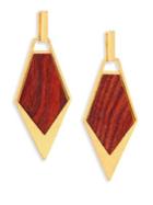 Stephanie Kantis Wood Spear Drop Earrings