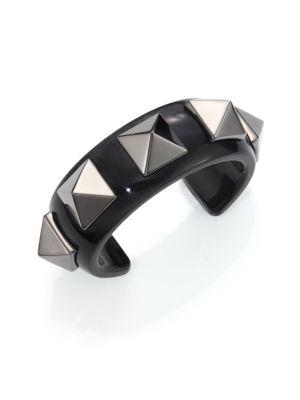 Valentino Garavani Studded Acrylic Cuff Bracelet