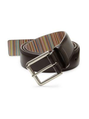 Paul Smith Leather Signature Stripe Belt