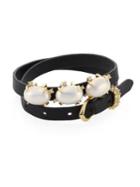 Alexis Bittar Elements Convertible Leather & Crystal Wrap Bracelet/choker