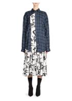 Balenciaga Mixed Print Layered Midi Dress