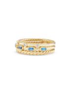 David Yurman Novella Three-row Sapphire & Diamond Ring