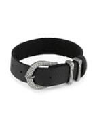 Nina Gilin Diamond & Leather Buckle Bracelet