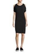 Saks Fifth Avenue X Majestic Filatures Soft Touch French Terry Cold-shoulder Dress